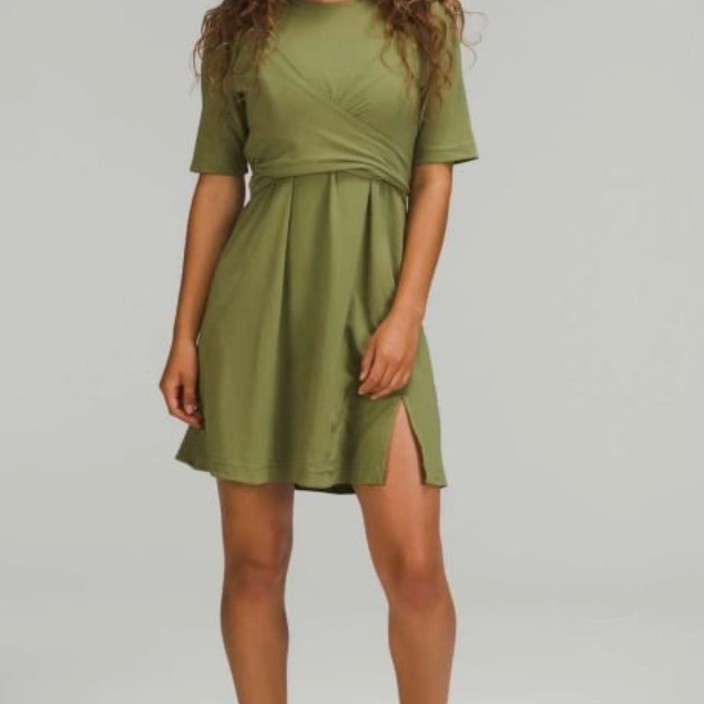 Lululemon Athletica Green T-Shirt Dress